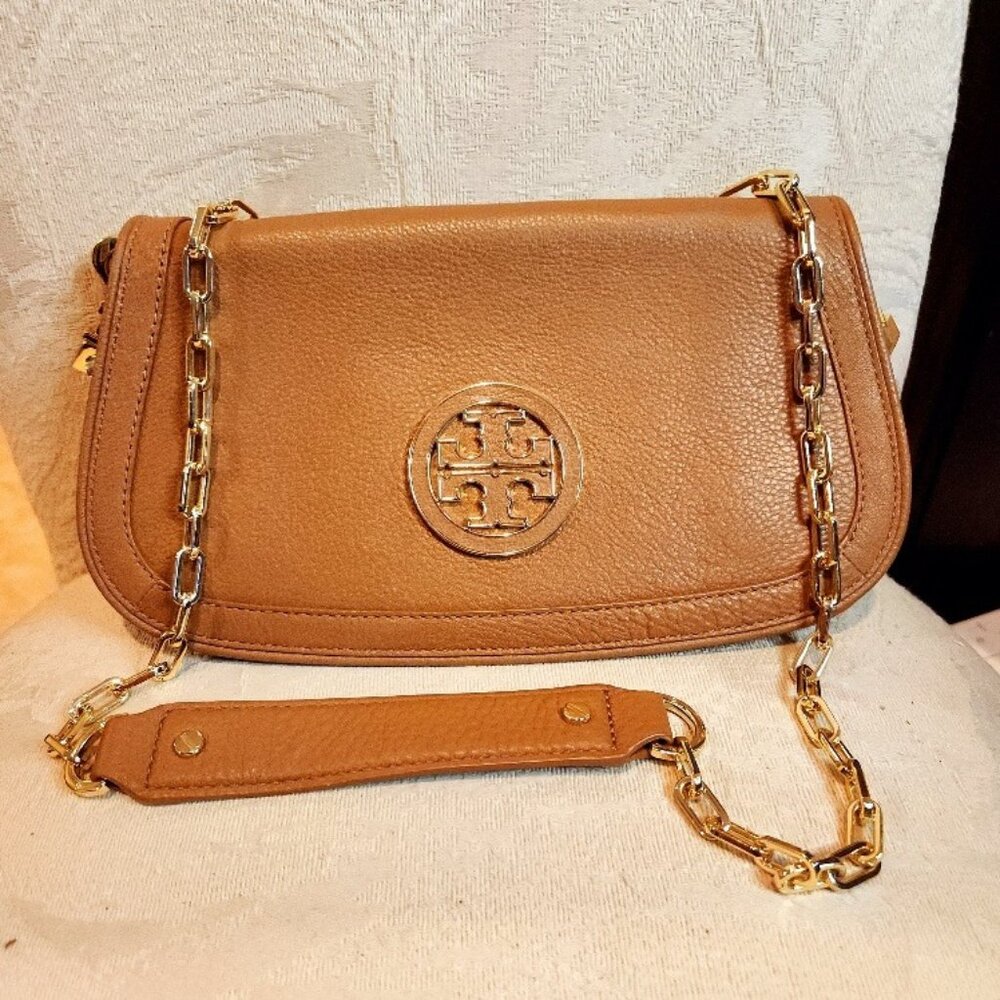 TORY BURCH CROSSOVER BAG    LARGE  TB LOGO